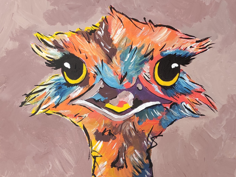 Birdy (Acryl auf Leinwand)